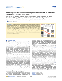 Modeling the Self-Assembly of Organic Molecules in 2D Molecular