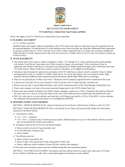 State Cup Rules - Alaska Youth Soccer