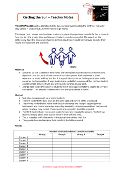Circling the Sun - Teacher Notes File