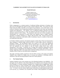 FARMERS` MANAGEMENT OF FALLOW SUCESSION IN