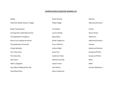 SHORTER BOOKS SUGGESTED READING LIST Skellig David