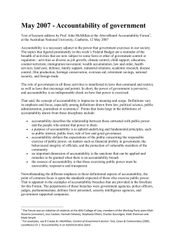 May 2007 - Accountability of government