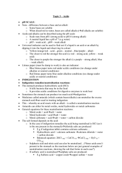 Topic 3 &ndash; Acids - ARK Elvin Academy