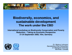 Biodiversity, economics, and sustainable development