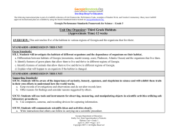 Habitats - Georgia Standards