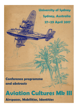 Aviation Cultures Mk III - The University of Sydney