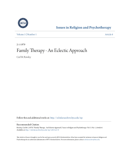 Family Therapy - An Eclectic Approach