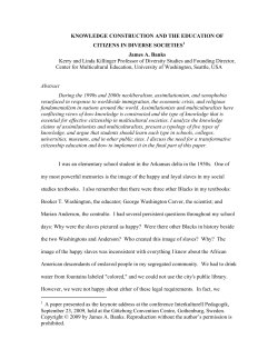 KNOWLEDGE CONSTRUCTION AND THE EDUCATION OF