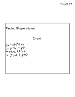 Finding Simple Interest I = prt I = p= r= t=