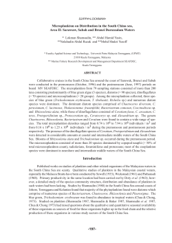 Microplankton on Distribution in the South China sea