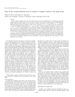 DEVOL, ALLAN H., AND HILAIRY E. HARTNETT Role of the oxygen