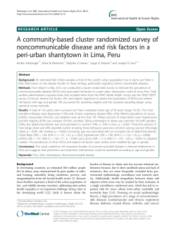 A community-based cluster randomized survey of