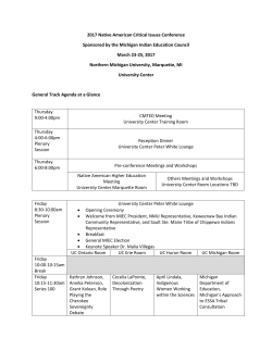 Agenda at a Glance - Michigan Indian Education Council