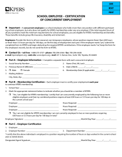 school employee &ndash; certification of concurrent employment