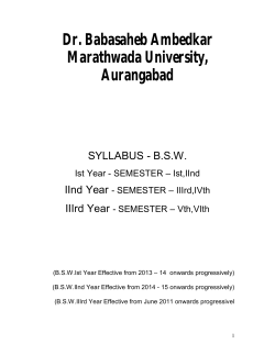 BSW - jalna college of social work