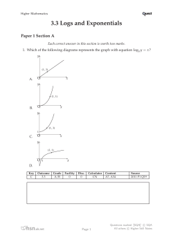 3.3 Logs and Exponentials