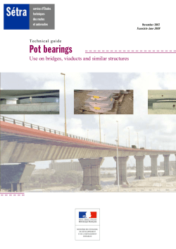 Pot bearings - Use on bridges, viaducts and similar structures