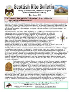 The Compass Rose and the Philosopher`s Stone within the Scottish