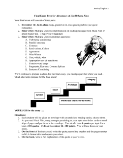 Motif Essay Prep Directions - Lewis