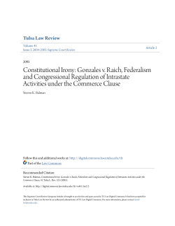 Gonzales v. Raich, Federalism and Congressional Regulation of