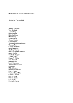 Marsh Hawk Review, Spring 2015