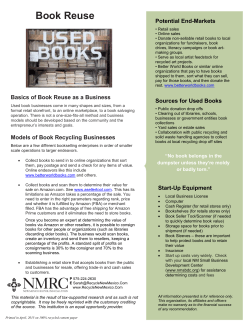Book Reuse - New Mexico Recycling Coalition