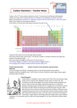 Carbon Chemistry &ndash; Teacher Notes File