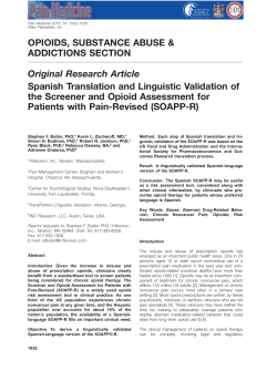 Spanish Translation and Linguistic Validation of the Screener and