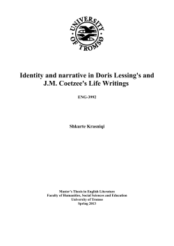 Identity and narrative in Doris Lessing`s and JM Coetzee`s