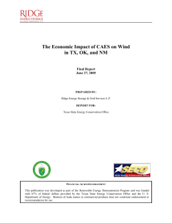 The Economic Impact of CAES on Wind in TX, OK, and NM