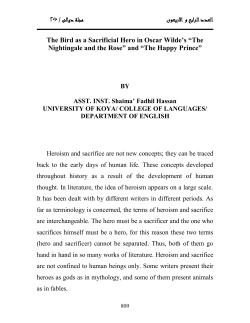The Bird as a Sacrificial Hero in Oscar Wilde`s