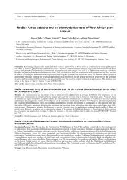 A new database tool on ethnobotanical uses of West African plant