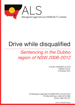 Sentencing in the Dubbo Region 2006-2012