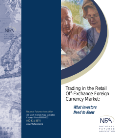 Trading in the Retail Off-Exchange Foreign Currency