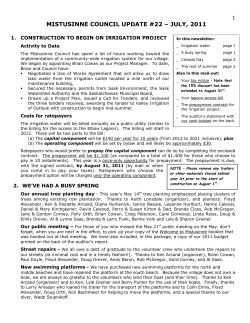 mistusinne council update #22 &ndash; july, 2011