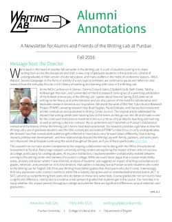 Alumni Annotations - the Purdue University Online Writing Lab