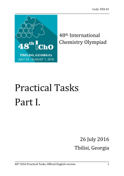 Practical Tasks - IChO-2016