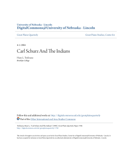 Carl Schurz And The Indians - DigitalCommons@University of
