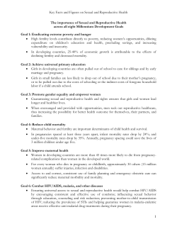Key Facts and Figures on Sexual and Reproductive Health 1 The
