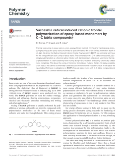 Successful radical induced cationic - EU