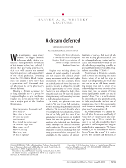 Read Lecture  - Harvey AK Whitney Award Lectures