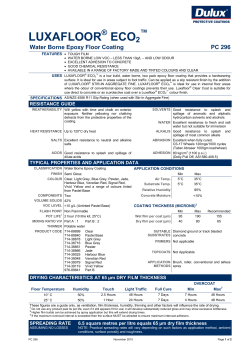 Luxafloor ECO2 - Dulux Protective Coatings
