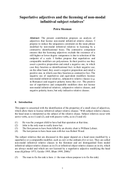 Superlative adjectives and the licensing of non