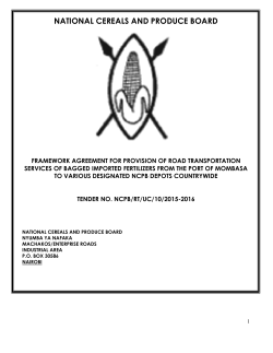 NATIONAL CEREALS AND PRODUCE BOARD