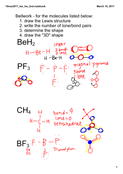 BeH2 PF3 CH4 BF3