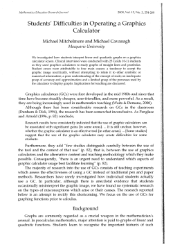 Students` Difficulties in Operating a Graphics Calculator