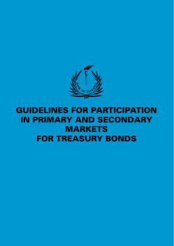 guidelines for participation in primary and secondary markets for