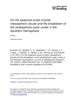 On the seasonal onset of polar mesospheric clouds and the