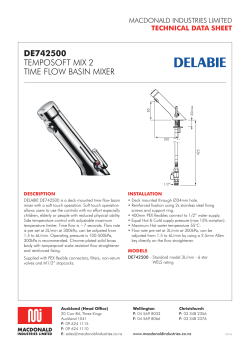 DE742500 TEMPOSOFT MIX 2 TIME FLOW BASIN MIXER