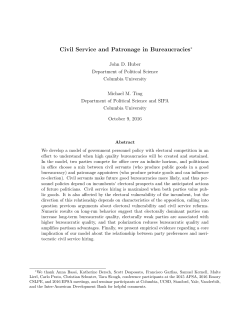 Civil Service and Patronage in Bureaucracies